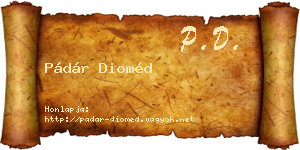 Pádár Dioméd névjegykártya